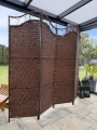Parawan pokojowy dekoracyjny kotara 4 skrzydła 180x200 brąz SU-036B-4 5901583761379
