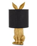 Lampa lampka nocna stołowa złoto - czarna 43,5x20x20 185487
