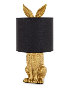 Lampa lampka nocna stołowa złoto - czarna 43,5x20x20 185487