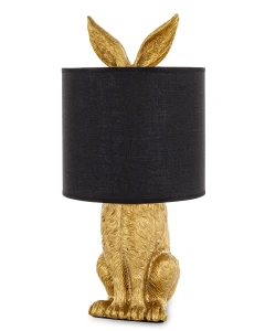 Lampa lampka nocna stołowa złoto - czarna 43,5x20x20 185487