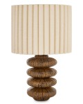 Lampa lampka nocna stołowa brązowo - beżowa 43,5x27x27 185485