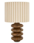 Lampa lampka nocna stołowa brązowo - beżowa 43,5x27x27 185485