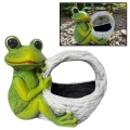 Osłonka żaba z koszykiem doniczka ceramiczna do domu lub ogrodu 27,5x35x19
