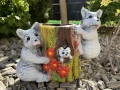 Osłonka pień z misiami doniczka ceramiczna do domu lub ogrodu 25x31x18