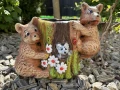 Osłonka pień z misiami doniczka ceramiczna do domu lub ogrodu 25x31x18