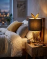 Lampa lampka nocna stołowa złoto - czarna 43,5x20x20 185487
