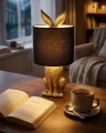 Lampa lampka nocna stołowa złoto - czarna 43,5x20x20 185487