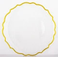 Podstawka pod talerz podtalerz transparentny złoty 2x33cm 180307