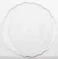 Podstawka pod talerz podtalerz transparentny srebrny 2x33cm 180308