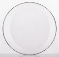 Podstawka pod talerz podtalerz transparentny czarny 2,5x33cm 180313