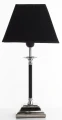 Lampka czarno srebrna glamour lampka nocna 48x14x23 143503