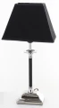 Lampka czarno srebrna glamour lampka nocna 48x14x23 143503