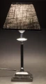Lampka czarno srebrna glamour lampka nocna 48x14x23 143503