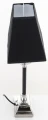 Lampka czarno srebrna glamour lampka nocna 48x14x23 143503