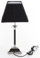 Lampka czarno srebrna glamour lampka nocna 48x14x23 143503