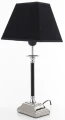 Lampka czarno srebrna glamour lampka nocna