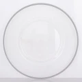 Podstawka pod talerz podtalerz transparentny srebrny 1,5x33cm 160488