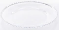 Podstawka pod talerz podtalerz transparentny srebrny  3x32cm 147310