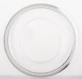 Podstawka pod talerz podtalerz transparentno srebrny 2x33x33 cm 180309