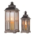 Latarnia ogrodowa lampion komplet brązowy 2szt 65/44cm 74242