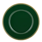 Podstawka pod talerz podtalerz zielono złoty 1,5x33x33 160468