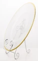 Podstawka pod talerz podtalerz szklany transparentno złoty 2x34x34 131196