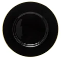 Podstawka pod talerz podtalerz szklany czarno złoty 2x33x33 131197