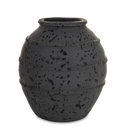Wazon osłonka ceramiczna czarna 24x19x19 183297