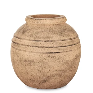 Wazon osłonka wykonana z terakoty brąz 27x25x25 wew.11cm 177278