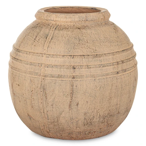 Wazon osłonka wykonana z terakoty brąz 27x25x25 wew.11cm 177277