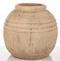 Wazon osłonka wykonana z terakoty brąz 27x25x25 wew.11cm 177277