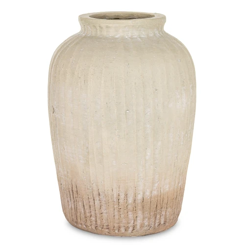 Wazon osłonka wykonana z terakoty beż 37x25x25 wew. 11cm 177273