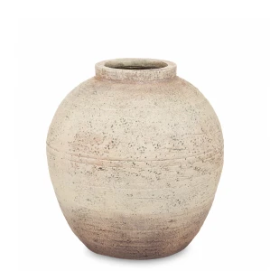 Wazon osłonka wykonana z terakoty beż 36x32x32, wew. 12cm 177272