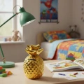 Skarbonka dekoracyjna ceramiczna złota ananas otwierana 15x9x9 168900