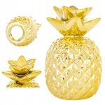 Skarbonka dekoracyjna ceramiczna złota ananas otwierana 15x9x9 168900