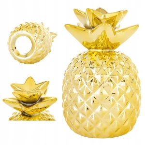 Skarbonka dekoracyjna ceramiczna złota ananas otwierana 15x9x9 168900