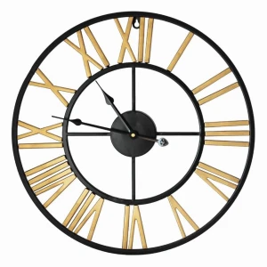 Zegar ścienny retro metalowy 60x60x4 cm 152792