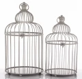 Klatka metalowa dekoracyjna srebrna kpl. 2 szt 60/50cm 184635