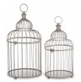 Klatka metalowa dekoracyjna srebrna kpl. 2 szt 60/50cm 184635