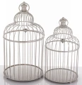 Klatka metalowa dekoracyjna srebrna kpl. 2 szt 60/50cm 184635