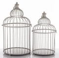 Klatka metalowa dekoracyjna srebrna kpl. 2 szt 60/50cm 184635