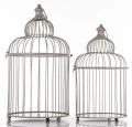 Klatka metalowa dekoracyjna srebrna kpl. 2 szt 60/50cm 184635
