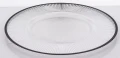 Podstawka pod talerz podtalerz transparentno czarny 1,5x33x33 160489