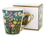 Kubek z porcelany kubek w kwiaty filiżanka do kawy herbaty 300ml 183580