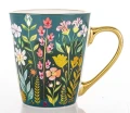 Kubek z porcelany kubek w kwiaty filiżanka do kawy herbaty 300ml 183580