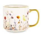 Kubek z porcelany biało złoty w opakowaniu dekoracyjnym 450ml 183988