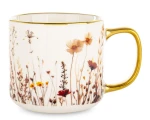 Kubek z porcelany biało złoty w opakowaniu dekoracyjnym 450ml 183991