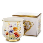 Kubek z porcelany biało złoty w opakowaniu dekoracyjnym 450ml 171902