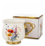 Kubek z porcelany biało złoty w opakowaniu dekoracyjnym 450ml 171909