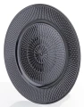 Podstawka pod talerz podtalerz czarny z wytłoczeniem  2x33x33142417